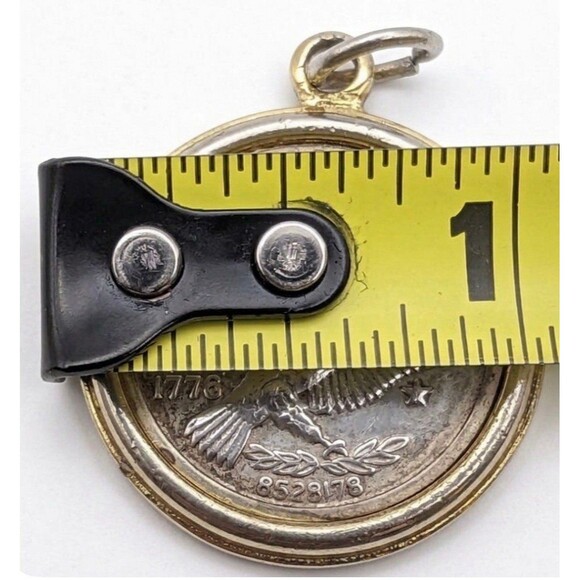 VINTAGE 1976 Commemorative 1776 Silver Issue Eagle Pendant Souvenir 1” - Picture 5 of 5